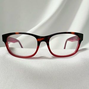 Armani Exchange frames with current prescription, pink shades with black